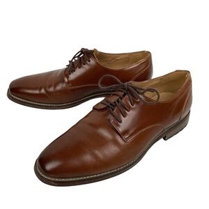 Joseph Abboud Thorton Plain Toe Leather Lace Derby Dress Shoe Brown